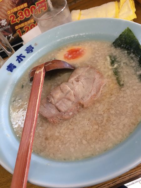 「らーめん(小) 麺半分ネギ抜き」@ラーメン青木亭 川口店の写真
