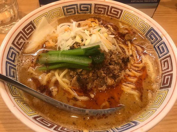 「担々麺 辛め」@ほっこり中華そば もつけの写真