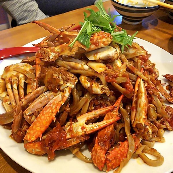 「【名物！ムサコ式パスタ】渡り蟹デラックス」@ラーメン カワタカの写真