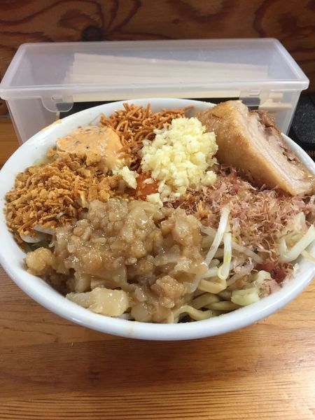 「まぜそば 中 辛味以外全マシ」@ハイマウントの写真