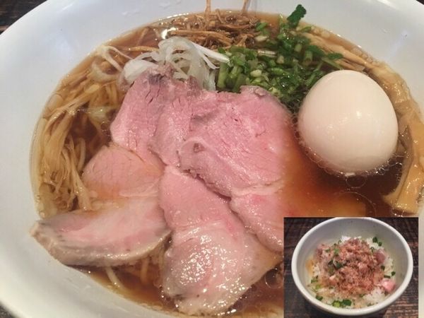 「特製醤油そば1000円、あぶら飯200円」@麺や 結の写真