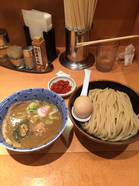 「得製つけ麺＋辛味」@六厘舎の写真