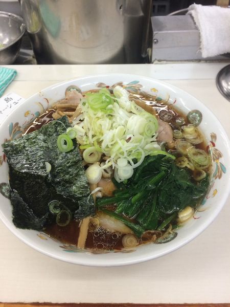 「青島チャーシュー大盛り＋ほうれん草＋刻みねぎ」@青島食堂 秋葉原店の写真