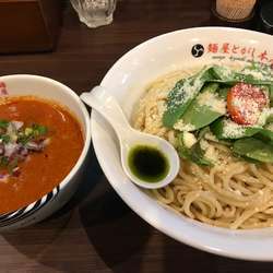 海老トマトつけ麺 激盛  880円