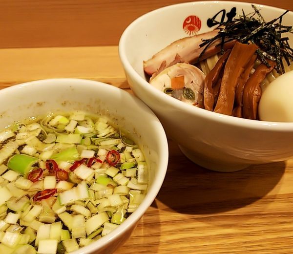 「青唐辛子酸辣雉つけ蕎麦」@中華蕎麦 時雨の写真