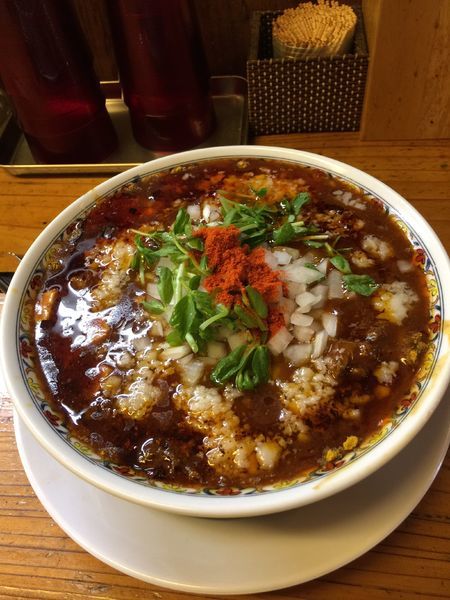 「背脂カレー麻婆麺辛口」@辛っとろ麻婆麺 あかずきんの写真