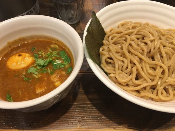 「辛ベジポタ味玉つけ麺」@二代目えん寺の写真