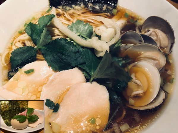 「特製蛤SOBA」@Ginza Noodles むぎとオリーブの写真