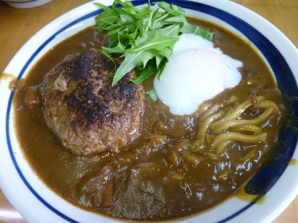 「【限定】100％和牛ハンバーグを乗せて カレーぶっかけA」@MENYA 食い味の道有楽の写真