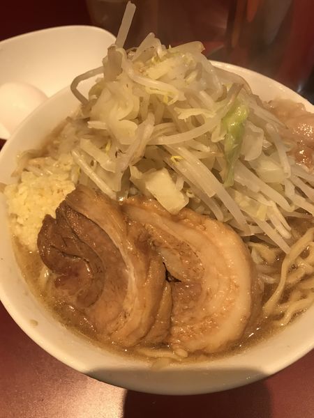 「小ラーメン、麺少なめ、ニンニク、ヤサイ、アブラ」@ラーメン二郎 荻窪店の写真