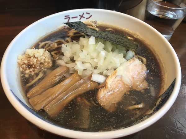 「【限定】ブラック中華そば 850円」@ラーメン みなもと屋の写真
