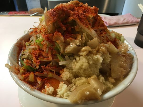 「ラーメン+極太麺+生たまご（全ﾏｼ）」@成蹊前ラーメン 吉祥寺の写真