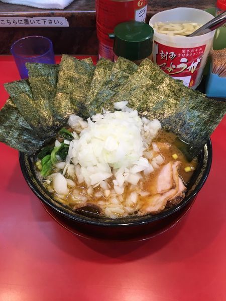 「チャーシュー麺中  海苔 玉ねぎ 固め」@環2家の写真