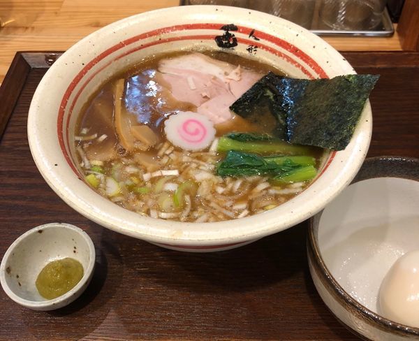 「らーめん(小)＋玉子＋柚子胡椒（￥900）」@人形町 兎屋の写真