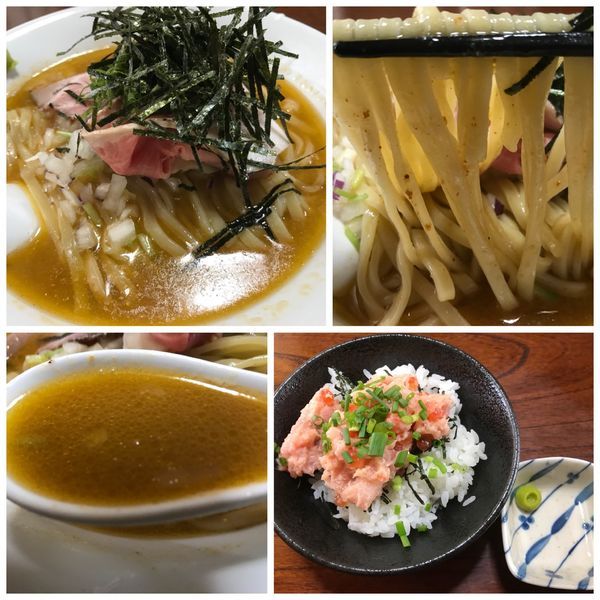 「【限定】雲丹そば 900円 バクダン丼 380円」@と多゛食堂の写真