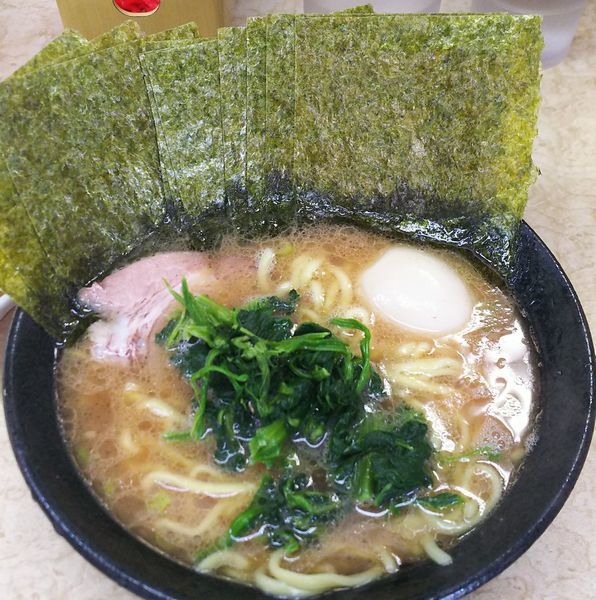 「のりラーメン+味たま+ライス」@川崎家 榎町店の写真