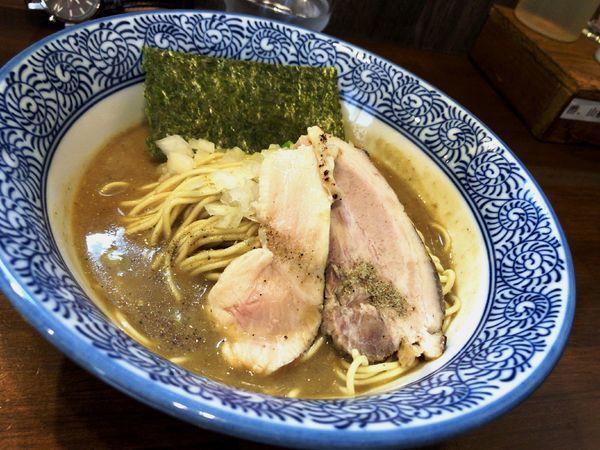 「濃厚煮干蕎麦＋生和え玉」@煮干し中華蕎麦 山崎の写真