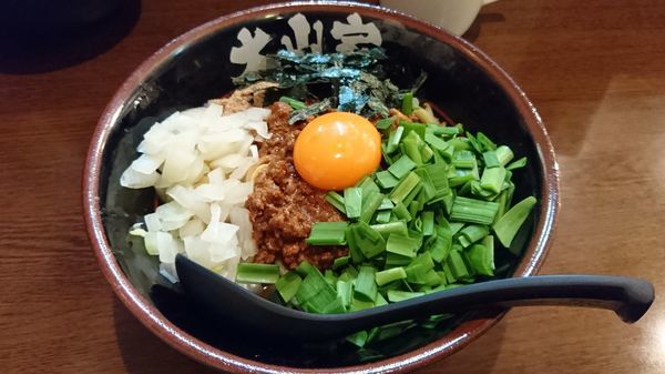 「限定/旨辛台湾油そば+ヘタメシ」@ラーメン 大山家 昭島店の写真