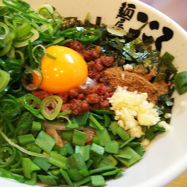 「台湾まぜそば+九条ねぎ ９００円」@麺屋こころ 溝の口店の写真