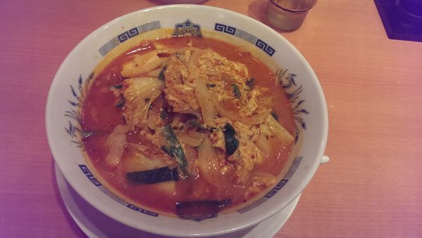 「チゲ味噌、大盛」@日高屋 柿生駅前店の写真