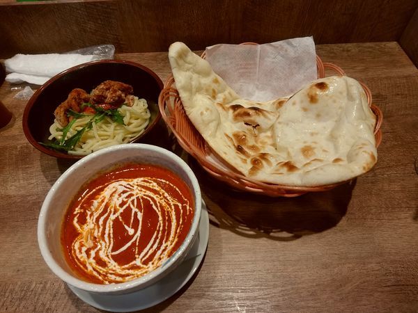 「海老カレーつけ麺(1辛)990円」@バタチキ 高崎オーパ店の写真
