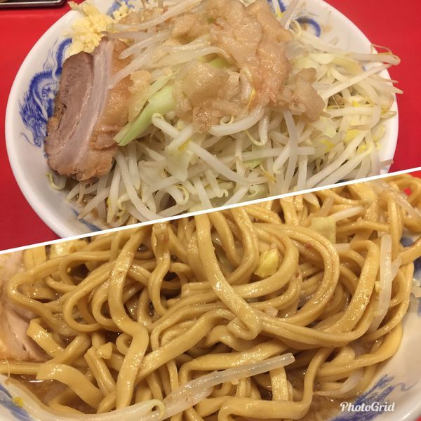 「ラーメン大盛(ニンニクアブラ)¥730」@ジャンクガレッジ 大宮駅前店の写真