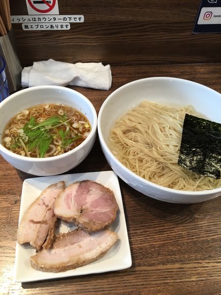 「汐のつけソバ（中）＋チャーシュー」@Tomboの写真