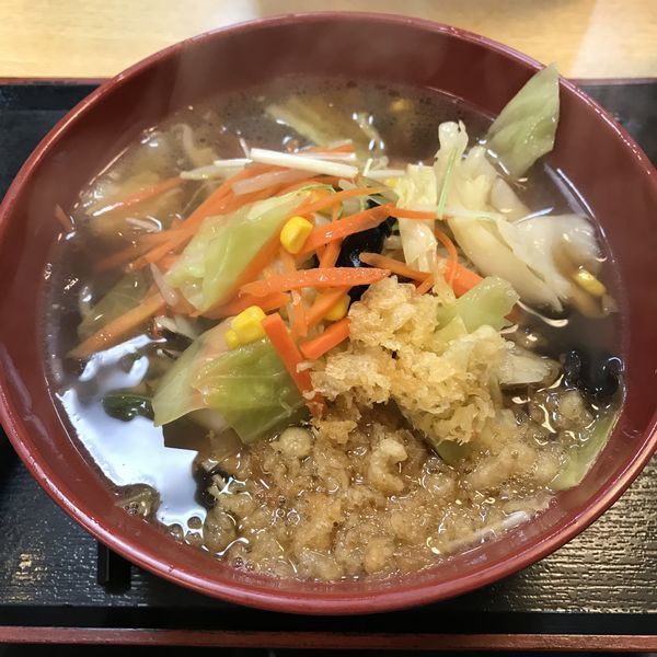 「野菜たっぷり中華そば（￥40）※」@ゆで太郎 高輪店の写真