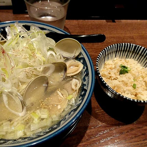 「はまぐりラーメン大+ミニ帆立ご飯」@和風楽麺 四代目 ひのでやの写真