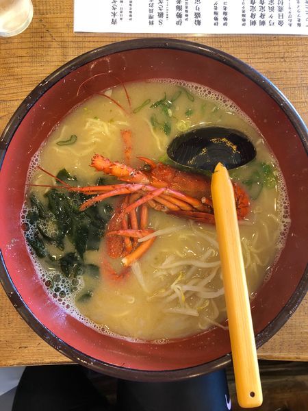 「伊勢海老ラーメン」@海鮮食楽 青木さざえ店食堂部の写真