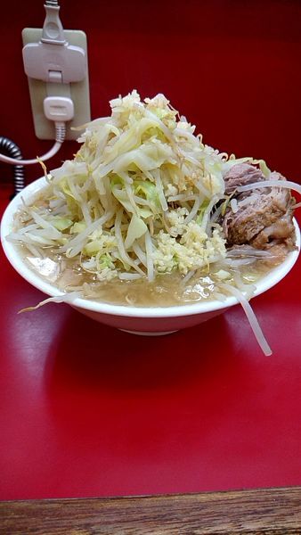 「大ラーメン830円野菜ニンニク辛め」@ラーメン二郎 京急川崎店の写真