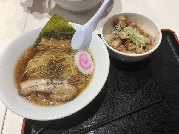 「中華そば590円+まかない飯200円」@麺屋 心の写真