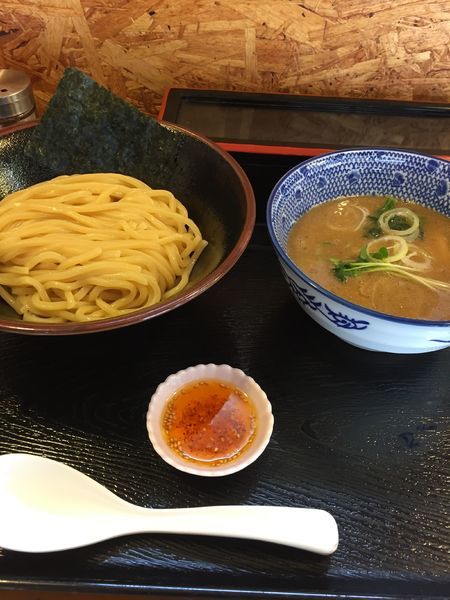 「濃厚魚介鶏つけめん＋カレ変ライス」@麺屋 頂 中川會 曳舟店の写真