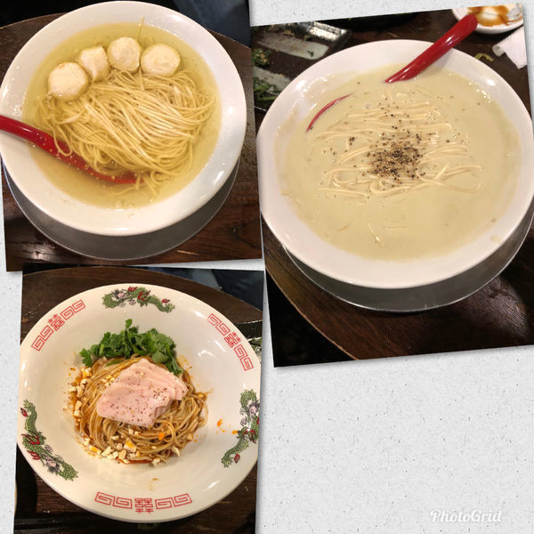 「牡蠣のクリーミーべジそば 他いろいろ」@立ち呑み居酒屋 金町製麺の写真