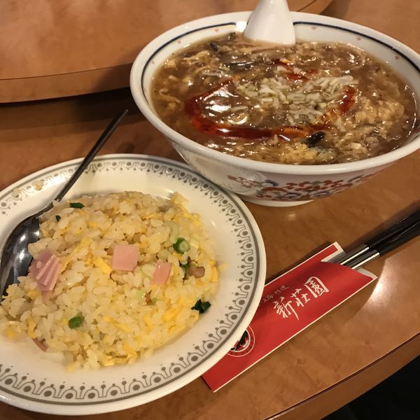 「ラーメンセット（￥900）※」@新荘園 本店の写真