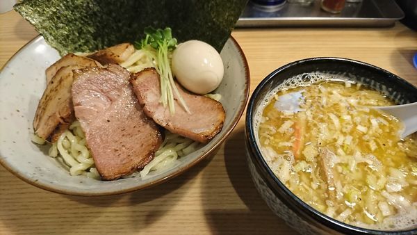 「アブラつけそば+全部のせ(1130円)」@煮干そば 流。の写真