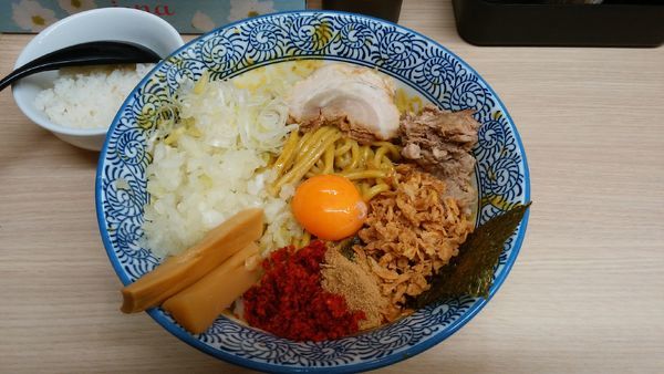 「狼煙まぜそば(カレーに変更)白めし半分」@狼煙 大宮店の写真