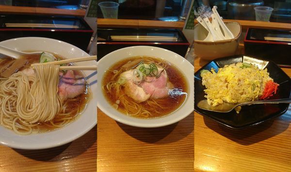 「『醤油チャーシューめん+セットチャーハン』」@らーめん芝浜の写真