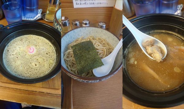 「『淡口つけめん 中(￥780)』を太麺&冷盛」@つけめん処 あすなろ食堂の写真
