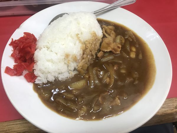 「トンコツカレーライス【550円】」@九州ラーメン 銀嶺の写真