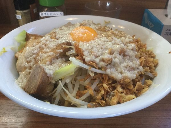 「まるそば（汁なし） 800円 250ｇかため、濃いめ、多め」@麺家ひまりの写真