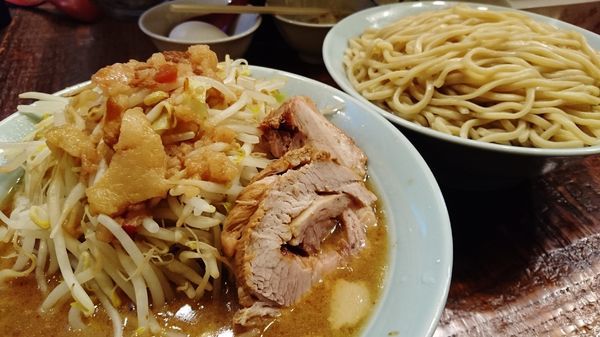 「大つけ麺+マシルー+生たまご」@立川マシマシの写真