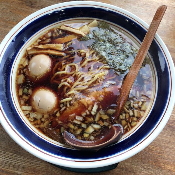 「ばくだん らあぁめん 780円（煮玉子２個）」@炭火らあぁめんいちの写真