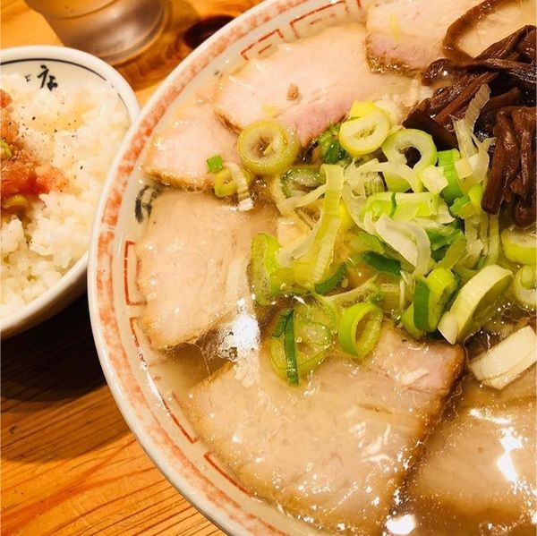 「チャーシューラーメンと韓国明太ご飯」@田中そば店 秋葉原店の写真