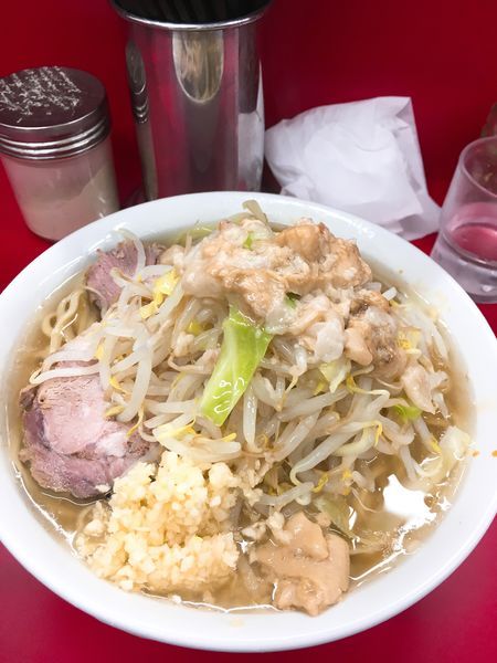 「小麺半分ニンニクアブラ」@ラーメン二郎 神田神保町店の写真