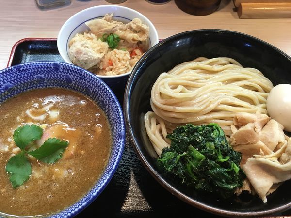 「濃厚つけ麺幕内＋味玉＋チャンコ御飯」@らー麺土俵 鶴嶺峰の写真