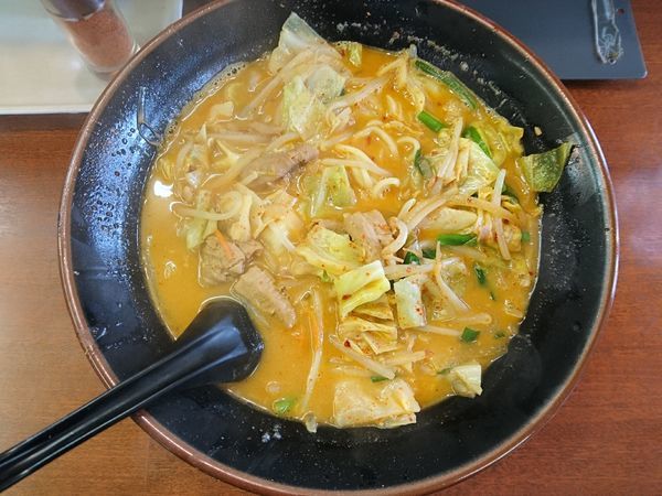 「大辛もつ野菜煮込みらーめん」@会津喜多方らーめん 野中店の写真
