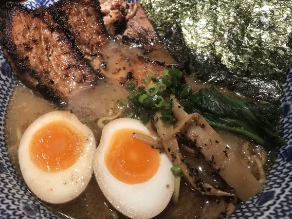 「櫓そば 全部のせ 1150円 餃子 ＋ビール」@中華そば 櫓屋の写真