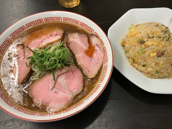 「中華そば 焼飯セット」@中華そば 焼めし かたぶつ食堂の写真