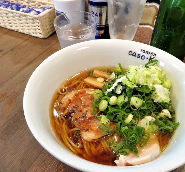 「味玉らぁめん＋ねぎ（950円）+ハートランド」@ramen case-Kの写真